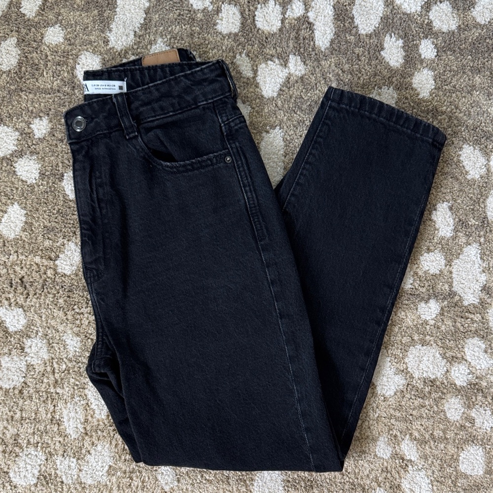 Zara Black Straight Jeans